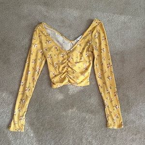 Antistar Yellow Floral Top Size M